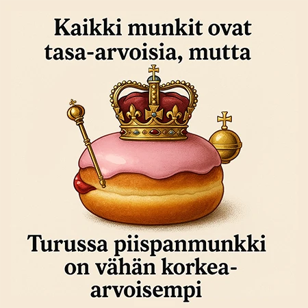 Piispanmunkki vähän korkea-arvoisempi